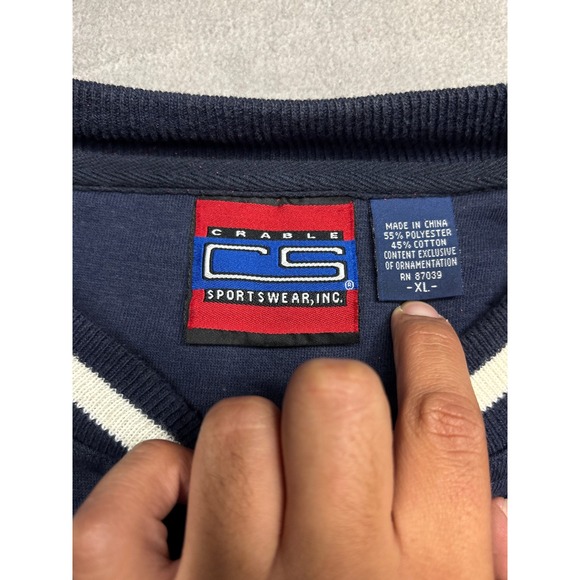 Vintage St Louis Cardinals Embroidered Sweatshirt Mens XL Navy Baseball Crewneck - Picture 4 of 8